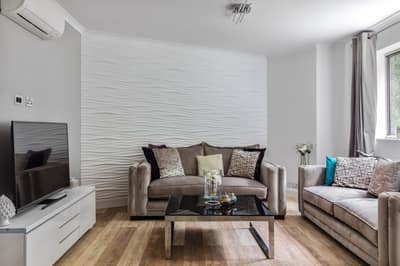 Norfolk Crescent Six Bedroom House, Paddington: Seating area with armchairs beside tall windows