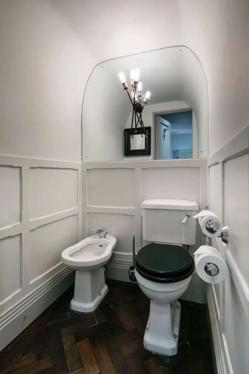Prime Mayfair 1 bedroom no.4, W1K, Mayfair: Bathroom with panelled walls and bidet