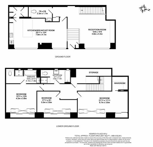 Kenrick Place, Marylebone: Floor plan