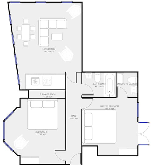 Dean St, Soho (2 bedroom Apartment), West End: Floor plan