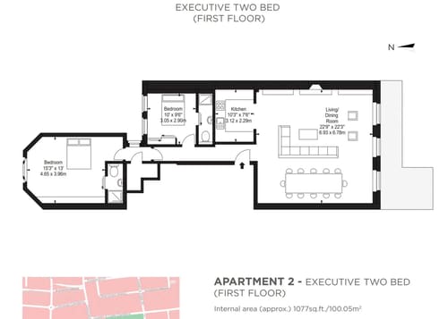 Southwell Gardens, Kensington: Floor plan